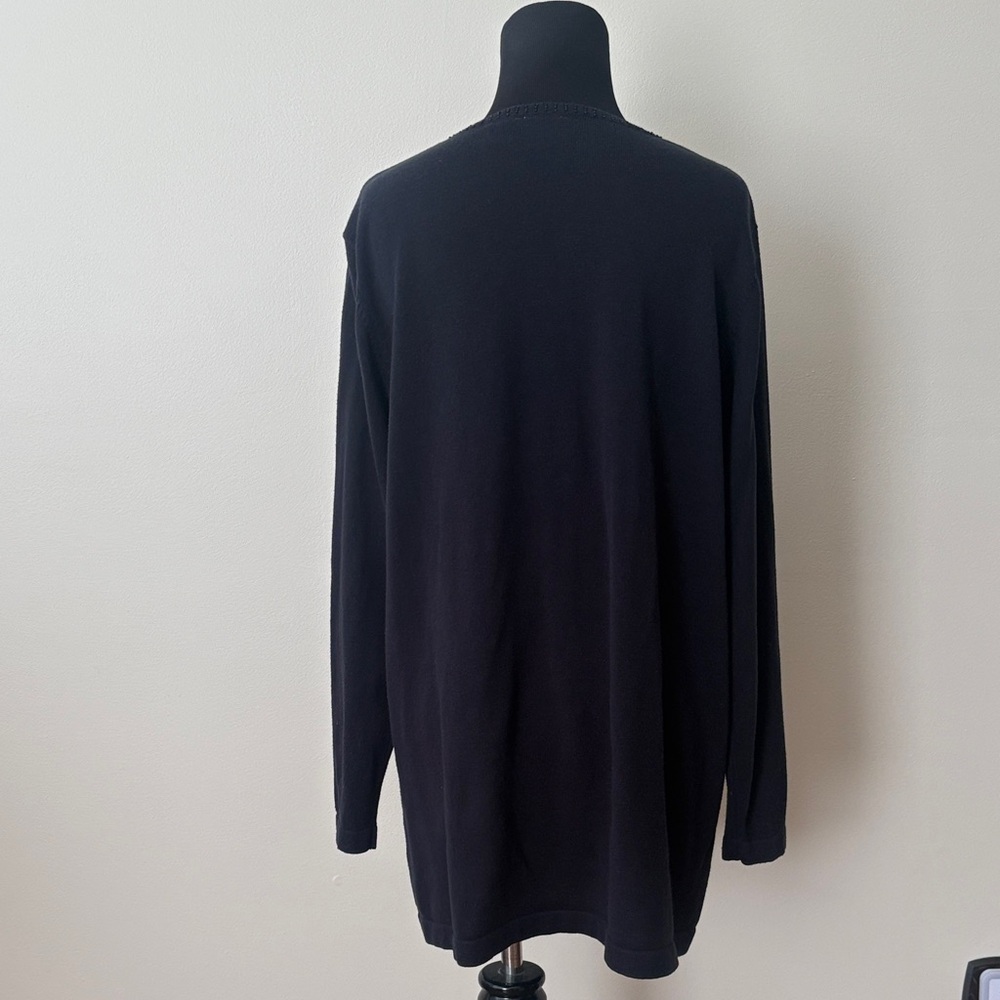 Black Maternity Button-Up Cardigan - Picture 5 of 8